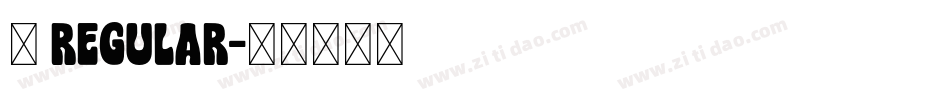 后 Regular字体转换